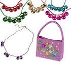 12 Sets of 6 Jingle Bell Necklaces w/Satin Purse by CECILE Mundia