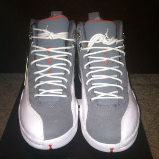Nike Air Jordan Retro 12 Cool Grey Team Orange 10 DEADSTOCK