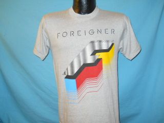 vintage FOREIGNER AGENT PROVOCATEUR GREY 80S t shirt S