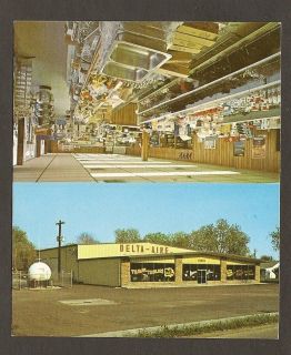 SMALL FOLDING ADVERTISING CARD DELTA AIRE TRAVEL TRAILER STORE 