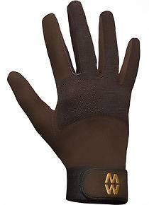   Shooting Gloves Brown Non Slip All Grip Long Cuff Aquatec Sports Glove