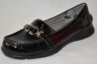 AEROSOLES Volatile Black Patent Leather Slip on Loafers Size 5.5 or 6 