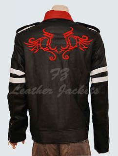ALEX MERCER PROTOTYPE ACTION GAMING FAUX LEATHER JACKET WITH DRAGONS 