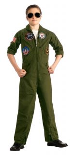TOP GUN FLIGHT SUIT Licensed Top Gun Child Costume Size M + Top Gun 