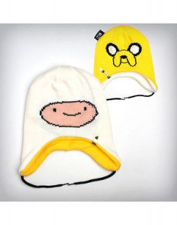 New Adventure Time Finn/Jake Reversible Laplander Hat Plush Winter 