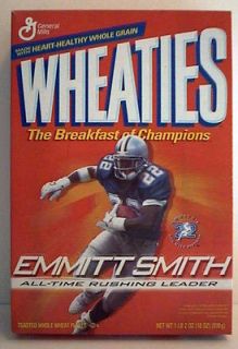 Emmitt Smith All Time Leading Rusher Wheaties Cereal Box