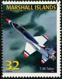 USAF NORTHROP T 38 TALON Jet Trainer Aircraft Airplane Mint Stamp #1