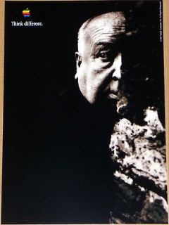 APPLE poster ALFRED HITCHCOCK * Think different * 28/20 inches 