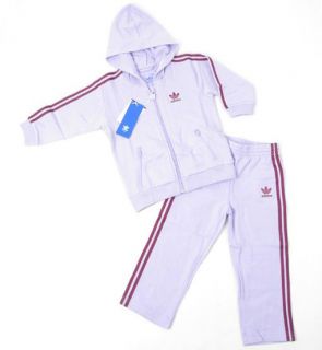 Adidas Originals Infants AC Flock Track Suit Shift Purple