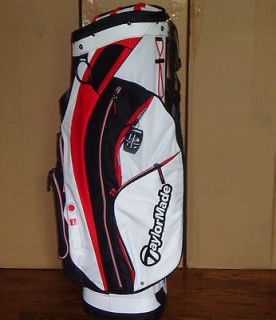 New TAYLORMADE SAN CLEMENTE GOLF CART BAG 2012 WHITE/RED/BLAC​​K