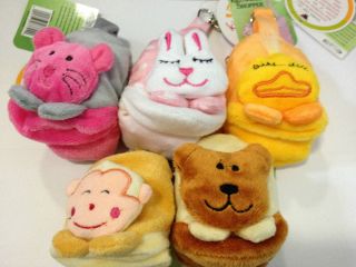 Plush Animal Zippered Shopping Tote Eco Bag Bear, Duck, Rabbit, Cat 