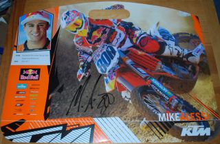 MIKE ALESSI #800 Signed 2011 Red Bull KTM Poster