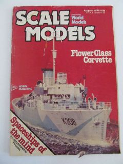 World Models Scale Flower Class Corvette August 1978 Hobby Magazine 