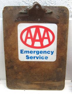 VINTAGE Triple AAA Auto Club Emergency Service Clipboard (OG)