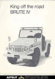 1973 Suzuki 360 Brute IV Jeep Brochure