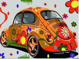 Magic New paint by number 12*16 kit Cool Volkswagen Beetle Car #5