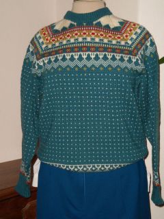Ladies 100% Virgin Wool Norwegian HandKnit Sweater by Viking Knit 