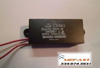 25uF 350VAC CBB61 Capacitor EN60252 1 25/70/21 50 / 60 HZ