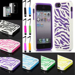   Combo Hard Case Skin Cover For iPhone 5 5 th+Screen protector+Pen