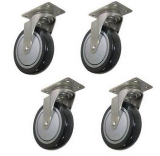   Wheel Swivel Casters with 5 Wheels 6 1/8 Tall 2 5156 92