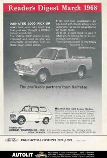 1968 Daihatsu 1000 Pickup & 360 Sedan Brochure