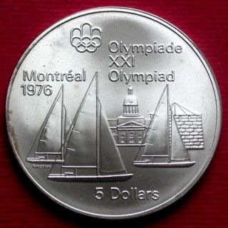 Canada.Silver Coin 5 DollarsXXI Olympic Games,1973.