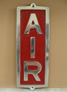 1960s RARE VINTAGE CAST ALUMINUM AIR STATION SIGN ECO METER TIREFLATOR 
