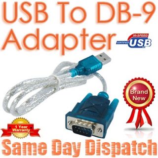 USB 2.0 to RS232 Serial DB9 9Pin Male Adapter Cable VGA PC Cellular 