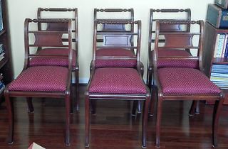 Willett Cherry Horizontal Rope Twist Back Dining Chairs   set of 6