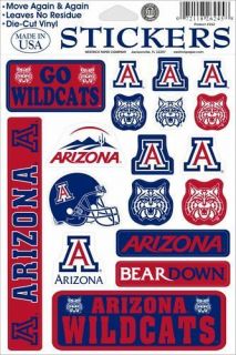 University of Arizona Wildcats Bear Down Decal Stickers