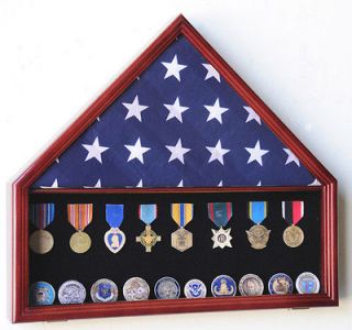 Flag & Medals Pins Patches Insignia Challenge Coin Display Case 