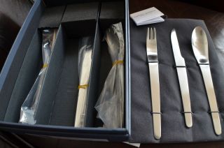 GEORG JENSEN Arne Jacobsen 12 pieces Set Gift Box Brand New Flatware 