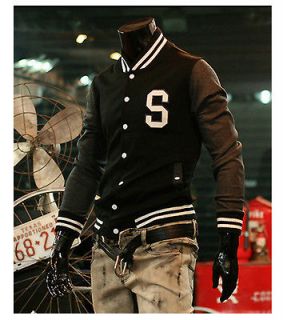 Mens S Baseball jacket/Letterm​an Varsity jacket Black Small size