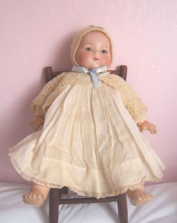 ANTIQUE GERMANY BISQUE HEAD ARMAND MARSEILLE BABY 341 15 TALL DOLL AS 