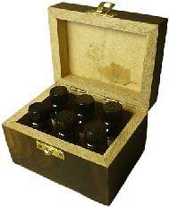 Essential Oil Storage Box Wooden 6 Holes Case Holder Aromatherapy 