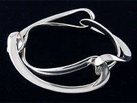 Georg Jensen Silver Bangle # 452 INFINITY with 3 Links