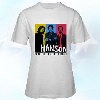 01 New Hanson Band Shout It Out tour excellent white t shirt S, M, L 