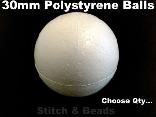   Styrofoam Poly Modelling Balls Spheres Round White Craft Shapes