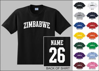 Country Of Zimbabwe Custom Name & Number Personalized Youth T shirt