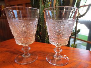 Duncan and Miller Clear crystal Sandwich Pattern water goblets