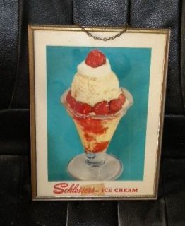 Old Schlossers Biltmore Dairy Ice Cream PermaBrite Strawberry Sundae 