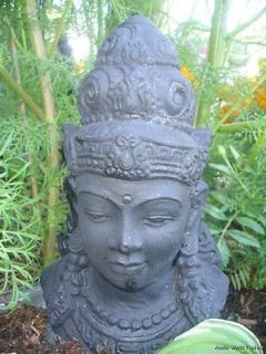   Peace Protection Bust Garden Statue Caste Lava Stone Bali Yard Art
