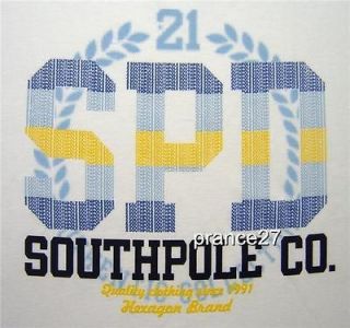 Genuine SOUTHPOLE White AUTHENTIC Collection Mens TSHIRT NEW with 
