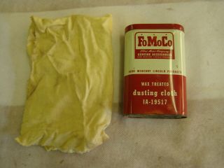 Original Ford Wax Treated Dusting Cloth Can 1960s