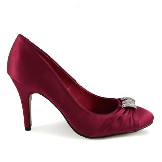 Menbur Avance Pink Satin Womens high heel court shoe with diamante 
