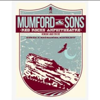 Newly listed Mumford and Sons Poster Red rocks Night 2