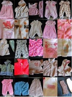 HUGE USED BABY GIRL INFANT 0 3 6 9 CLOTHES LOT WINTER FALL LOT 