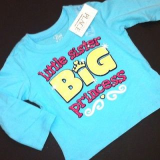 NEW* Little Sister BIG Princess Baby Girls Shirt 12 24 Months 3T 4T 