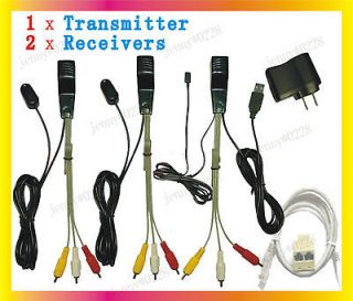   AV video audio extender IR Repeater Sender 1 Transmitter 2 Receivers