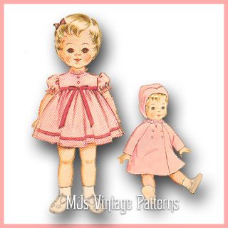 Vtg Baby Doll Clothes Dress Pattern ~ 20 21 Tiny Tears, Betsy Wetsy 